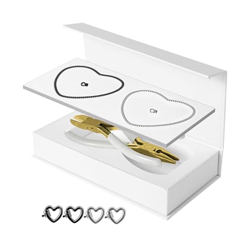 FashionCha Permanentes Armband Kit DIY Basteln Einzigartige Armband Werkzeuge Jubiläumsfreundschaft Paare, 1 Schwarz 1 Silber von FashionCha