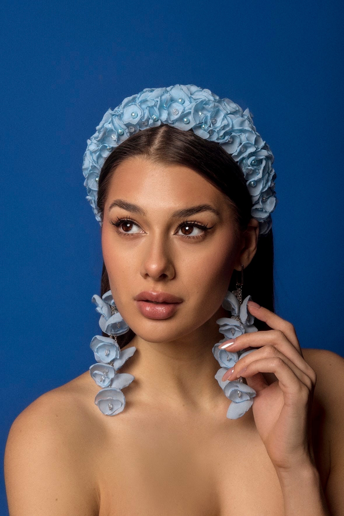 Blaue Tiara Blauer Juwelenstirnband Verziertes Haarband Hochzeit Haaraccessoire Barocke Krone Schmuckset Ohrringe Frühlings-Sommerstil Blaue Tiara Blauer Juwelenstirnband Verziertes Haarband Hochzeit Haaraccessoire Barocke Krone Schmuckset Ohrringe Frühlings-Sommerstil von FashionCrownStore