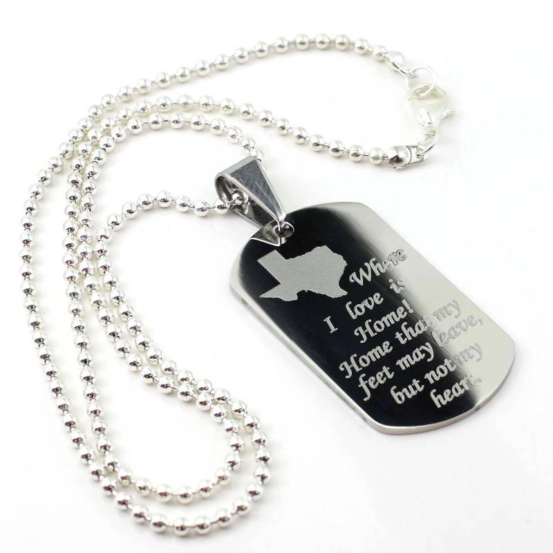 Herren Personalisierte Hund Tag Halskette. Papa Geschenk. Mens Fjourney Dogtag. Väter Geschenk Für Ihn von FashionGurus