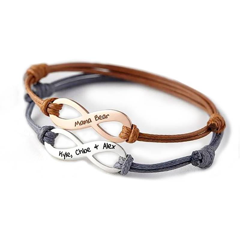 Personalisiertes Infinity Armband, Fingerabdruck Handschrift Ekg Streifen Gravur, Gravierte Unendlichkeit Damen Armband von FashionGurus