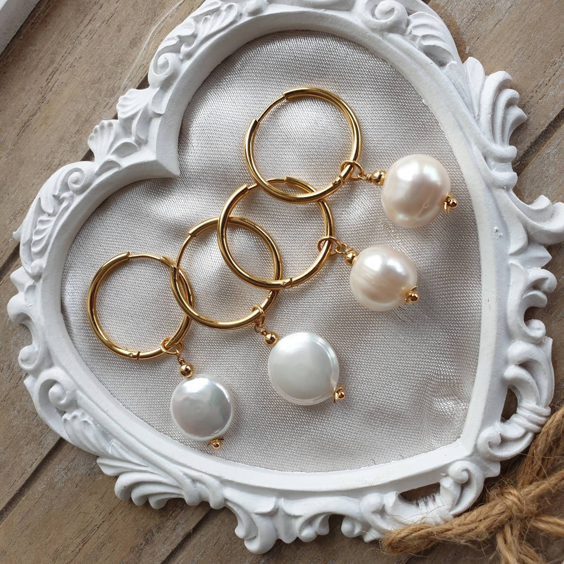 Perlenohrringe, Echte Perlenohrringe Perlenohrringe, Echte Perlenohrringe von FashionJewelryCats
