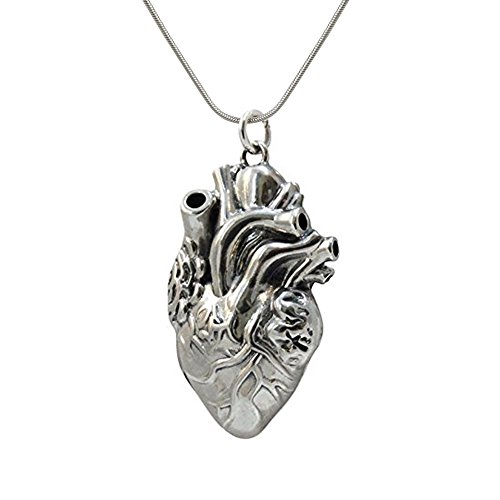 Sterling Silber Anatomisches Herz Medaillon 45,7 cm Kette Sterling Silber Anatomisches Herz Medaillon 45,7 cm Kette von FashionJunkie4Life