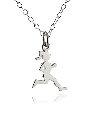 "Sterling Silver Running Girl Silhouette Charm Pendant Necklace, 18, Marathon Runner" "Sterling Silver Running Girl Silhouette Charm Pendant Necklace, 18, Marathon Runner" von FashionJunkie4Life