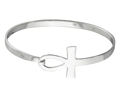 Sterling Silber seitwärts Ägyptisches Anch Key of Life Armreif Armband von FashionJunkie4Life