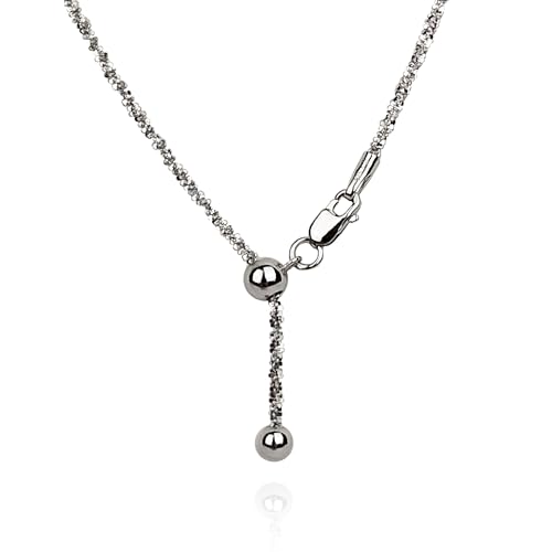 Sterling Silber verstellbar gedrehtes Seil Kette Halskette 2 mm 40,6–55,9 cm Sterling Silber verstellbar gedrehtes Seil Kette Halskette 2 mm 40,6–55,9 cm von FashionJunkie4Life