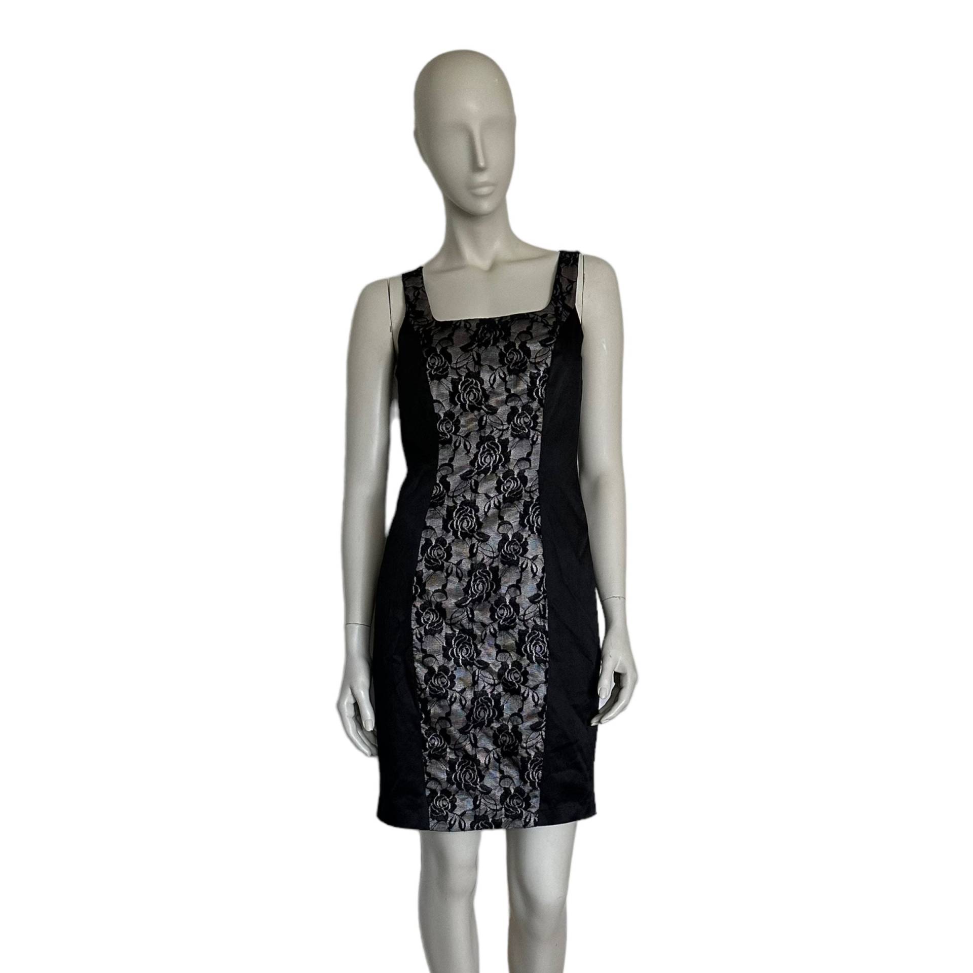 Et Vous Kleid, Schwarzes Kleines Schwarzes, Florale Spitze, Etuikleid, Abendkleid, Midikleid, Damen Größe 38 von FashionRebornUK