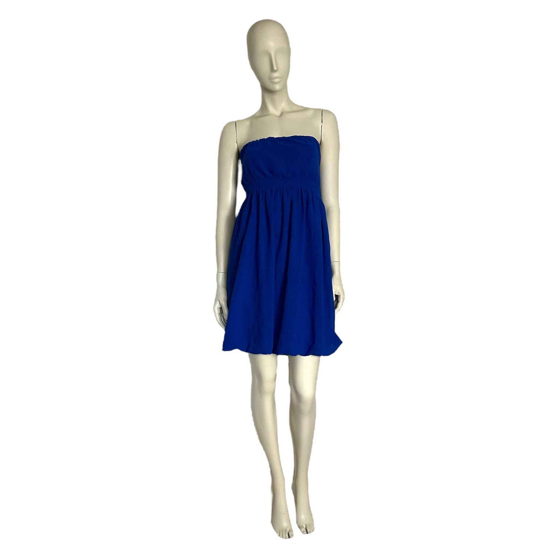 Evie Ballkleid, Blaues Kleid, Trägerloses Minikleid, Ganz Neu, Damen Größe 10 von FashionRebornUK