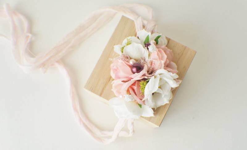 Stieg, Stirnband, Neugeborene Raffhalter Blume Raffhalter, Tie Zurück Stirnband Foto Stütze, Haarreif Mit Lila von FashionTouch