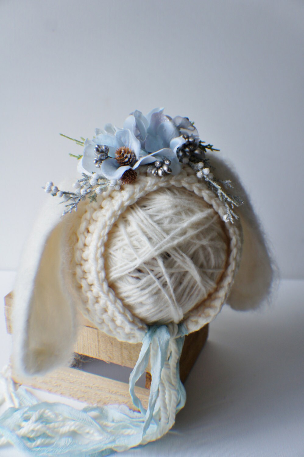 Weihnachten Motorhaube, Floral Garten Bunny Sitter Herbst Baby Foto Prop Weihnachtsfoto von FashionTouch