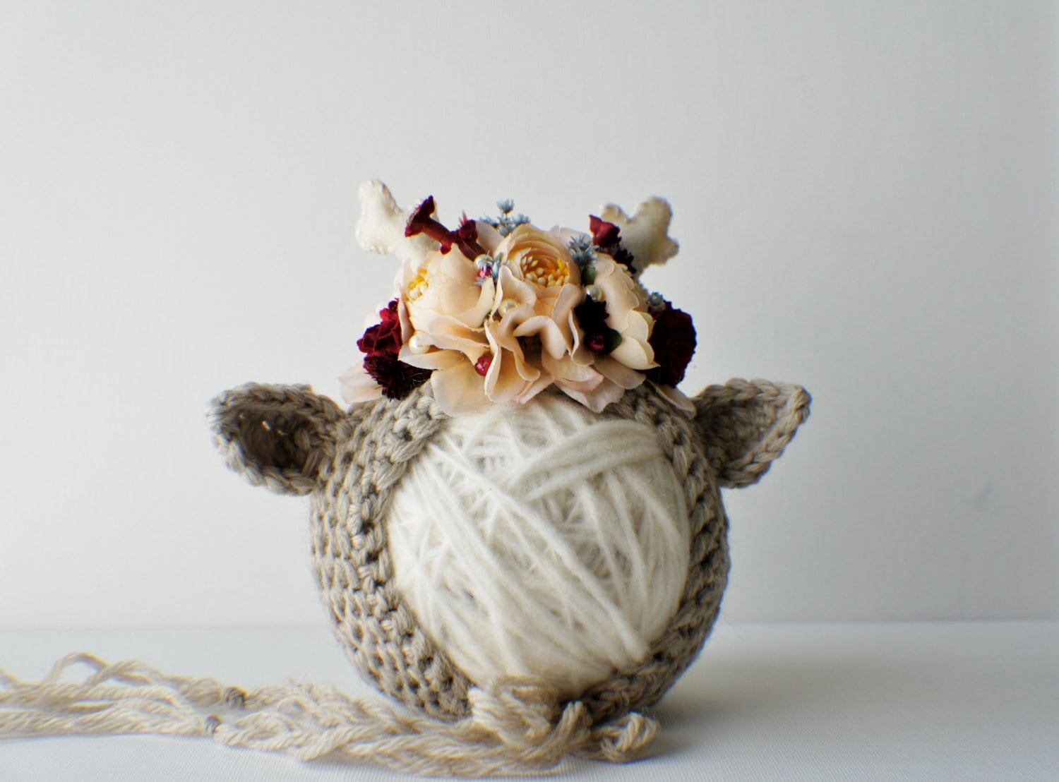 Weihnachten Motorhaube, Floral Garten Reder Sitter Baby Foto Prop, Neugeborenen von FashionTouch