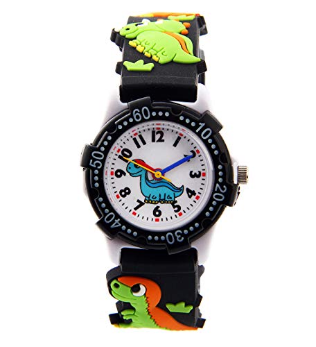 Bunte Silikon-Armbanduhr, klassisch, stilvoll, Gelee-Armband, Uni, Damen, Mädchen, Dinosaurier-Schwarz, Kinder One size Bunte Silikon-Armbanduhr, klassisch, stilvoll, Gelee-Armband, Uni, Damen, Mädchen, Dinosaurier-Schwarz, Kinder One size von Fashionable-Shop