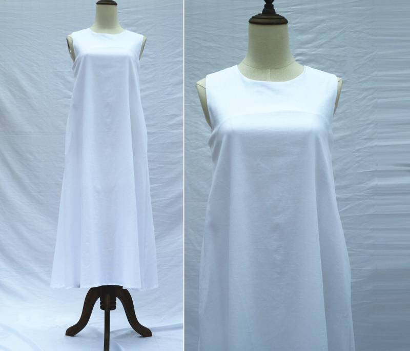 37 Farbe Weiß Kleid Leinen Langes Lose Ärmellose Sommer Kleidung Für Frauen Weste von FashionalClothing
