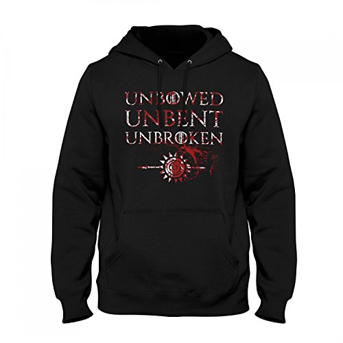 Fashionalarm Herren Kapuzen Pullover - House Martell Unbowed Unbent Unbroken | Fan Hoodie mit Motto Spruch Geschenk Idee zur GoT Serie Sunspear, Farbe:schwarz;Größe:L Fashionalarm Herren Kapuzen Pullover - House Martell Unbowed Unbent Unbroken | Fan Hoodie mit Motto Spruch Geschenk Idee zur GoT Serie Sunspear, Farbe:schwarz;Größe:L von Fashionalarm
