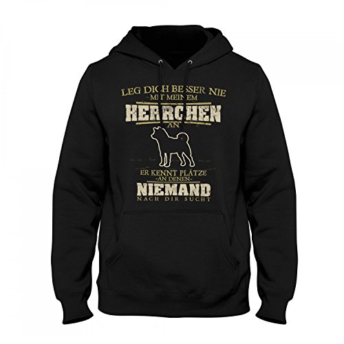 Fashionalarm Herren Kapuzen Pullover - Shiba Inu - Leg Dich nie mit Meinem Herrchen an | Fun Hoodie mit Spruch Geschenk Idee Rasse Hunde Besitzer, Farbe:schwarz;Größe:4XL Fashionalarm Herren Kapuzen Pullover - Shiba Inu - Leg Dich nie mit Meinem Herrchen an | Fun Hoodie mit Spruch Geschenk Idee Rasse Hunde Besitzer, Farbe:schwarz;Größe:4XL von Fashionalarm