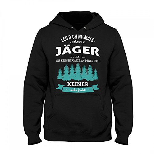 Fashionalarm Herren Kapuzenpullover - Leg Dich Niemals mit einem Jäger an | Fun Hoodie für Job Arbeit Beruf, Farbe:schwarz;Größe:L Fashionalarm Herren Kapuzenpullover - Leg Dich Niemals mit einem Jäger an | Fun Hoodie für Job Arbeit Beruf, Farbe:schwarz;Größe:L von Fashionalarm