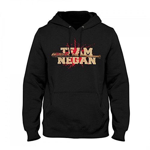Fashionalarm Herren Kapuzenpullover - Team Negan | Fan Hoodie zur Serie T-W-D als Geschenk Idee | Dead Walking Lucille The Saviors, Farbe:schwarz;Größe:M von Fashionalarm