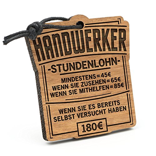 Fashionalarm Schlüsselanhänger Stundenlohn Handwerker aus Holz mit Gravur | Lustige Geschenk Idee für Heimwerker Hobby Freizeit Beruf Job Arbeit Fashionalarm Schlüsselanhänger Stundenlohn Handwerker aus Holz mit Gravur | Lustige Geschenk Idee für Heimwerker Hobby Freizeit Beruf Job Arbeit von Fashionalarm