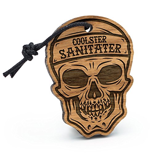 Fashionalarm Schlüsselanhänger Totenkopf Coolster Sanitäter aus Holz mit Gravur | Geschenk Idee Rettungssanitäter Beruf Job Arbeit von Fashionalarm