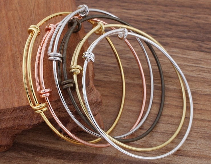 3 Pc Messing Vernickelt Silber Armband von Fashionandantique