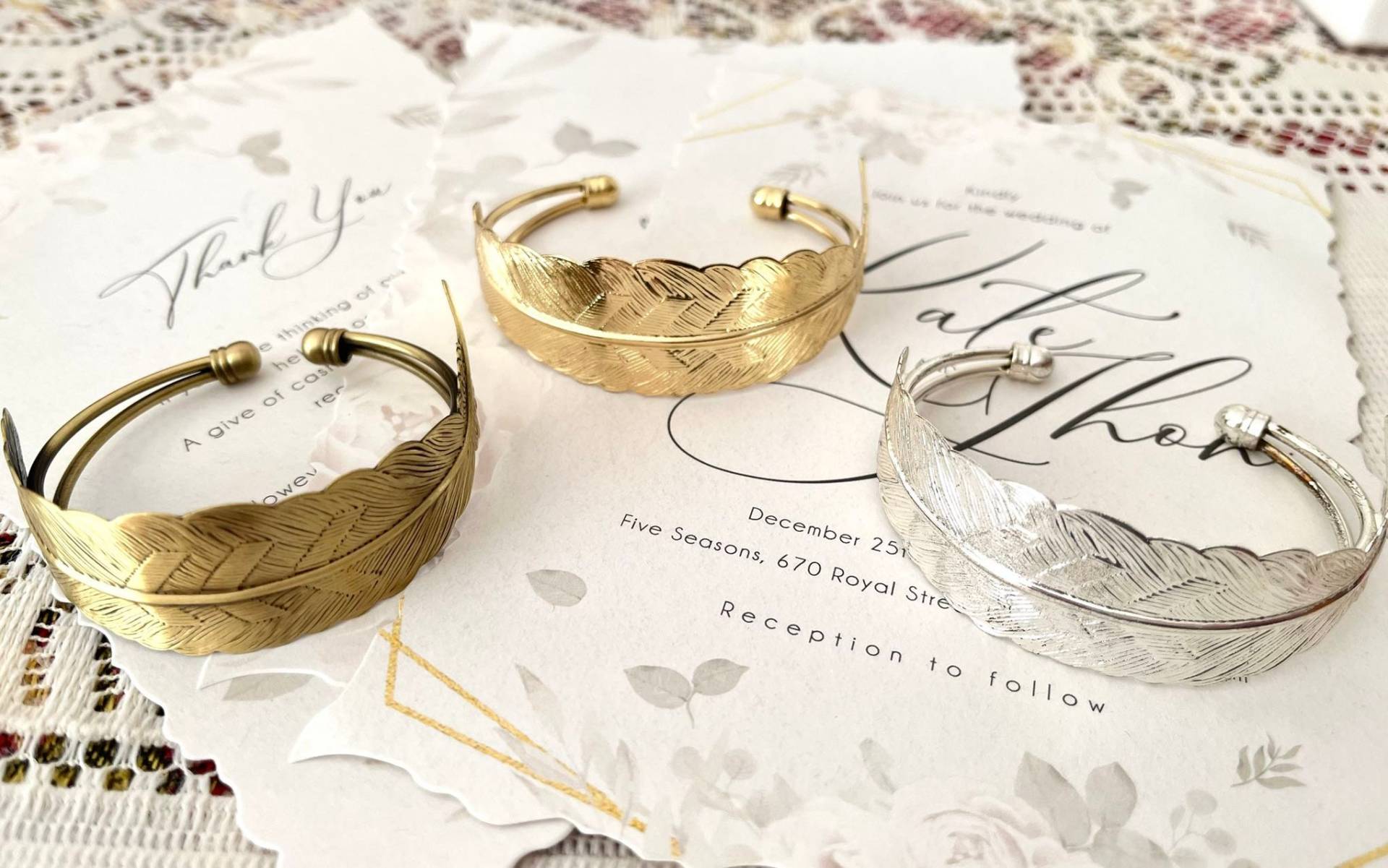 5 Stk Filigran Armreif - Verstellbarer von Fashionandantique