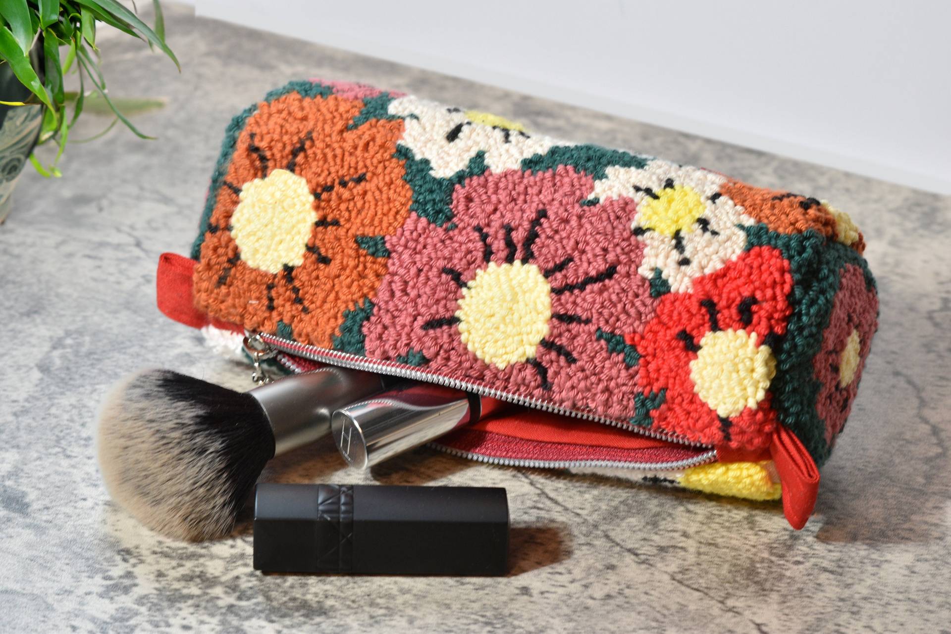 Punch Needle-stanznadel Etui-Tasche Mit Blumenmuster von Fashionbysdemir
