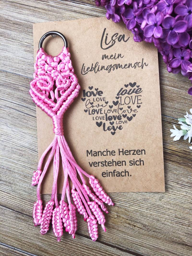 Makramee Schlüsselanhänger Valentin/Polyester Makramee Schlüsselanhänger Valentin/Polyester von Fashionelles