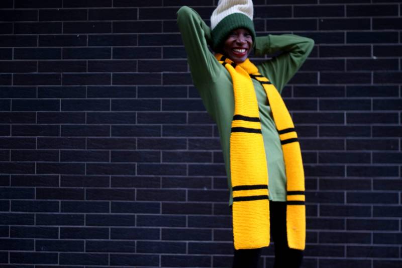 90S Handgestrickte Slouchy Mütze Vintage Grün Street Style von FashionforFables