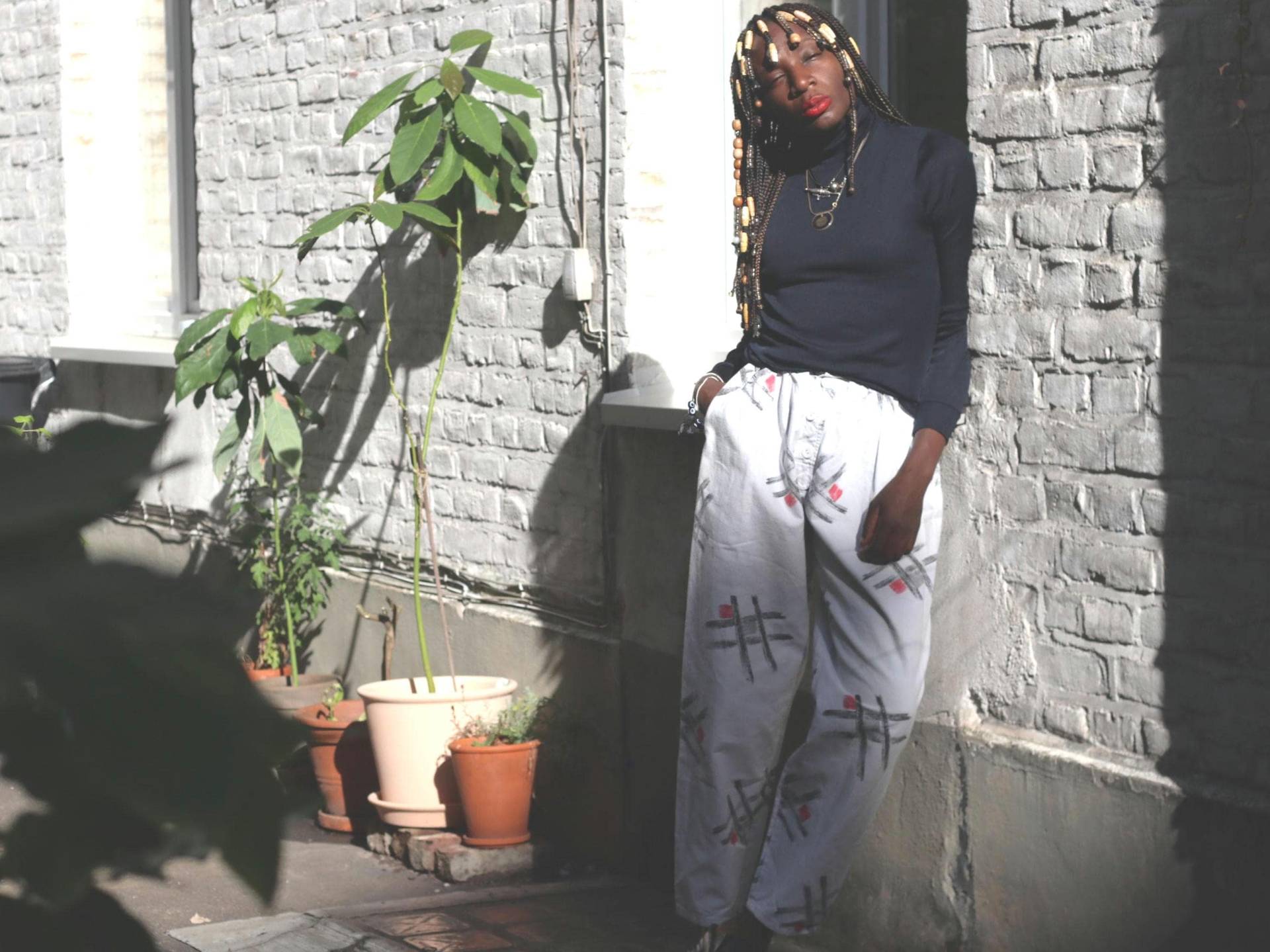 Vintage Einzigartige Print Hose Weites Bein Graffiti Kunst Siebdruck Entspannte Passform 90Er Jahre Y2K von FashionforFables