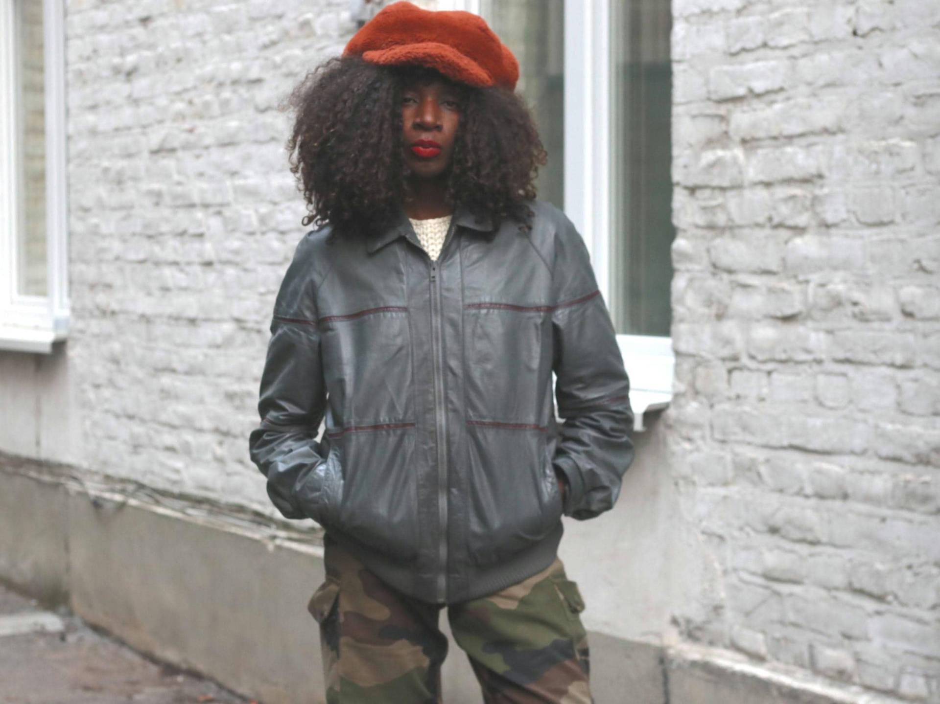 Vintage Graue Lederjacke 90Er Jahre Oversize Unisex Streetwear Retro Oberbekleidung von FashionforFables