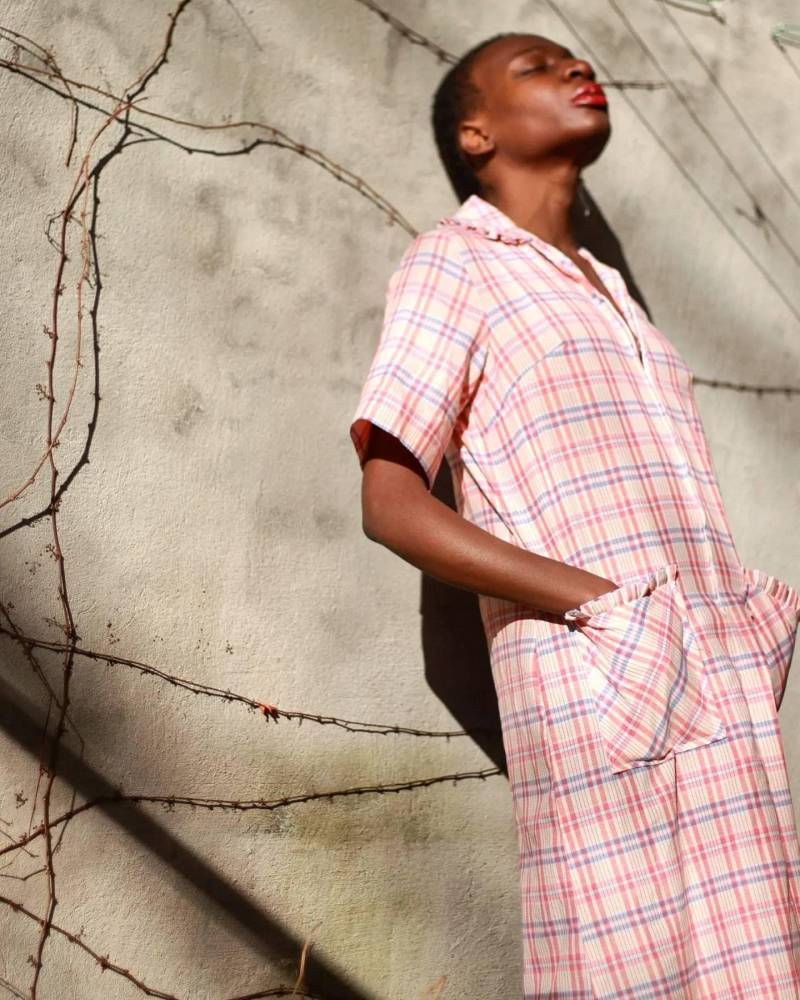 90Er Jahre Kariertes Sommerkleid Vintage Rot Creme Kariert Mini von FashionforFables