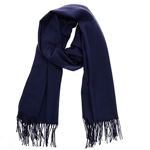 FASHIONGEN - Damen und Herrren, Pashmina-Schal aus Wolle, BACHRA - Blau von FASHIONGEN