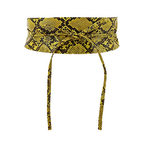 FASHIONGEN - Damen gürtel, Taillengürtel, Bindgürtel, Obi gürtel MICA - Gelb Python, S-M FASHIONGEN - Damen gürtel, Taillengürtel, Bindgürtel, Obi gürtel MICA - Gelb Python, S-M von FASHIONGEN