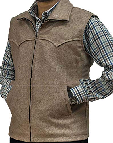 Fashions Hyped John Dutton Yellow-Stone Jacket Vest/Kevin Costner Jacket Vest, Jhon Dutton Baumwollweste, Braun, XXXXL von Fashions Hyped