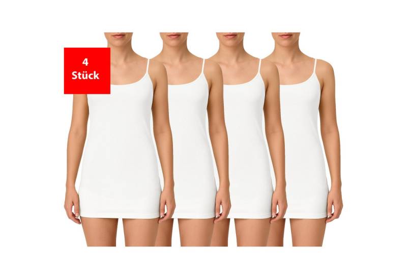 Fashionschmiede Spaghettitop Damen Unterhemd aus 100 % Baumwolle im praktischen 2er & 4er Pack (Packung, 4-tlg., 2er Pack) Weiche Baumwollqualität im praktischen Mehrfach-Pack von Fashionschmiede