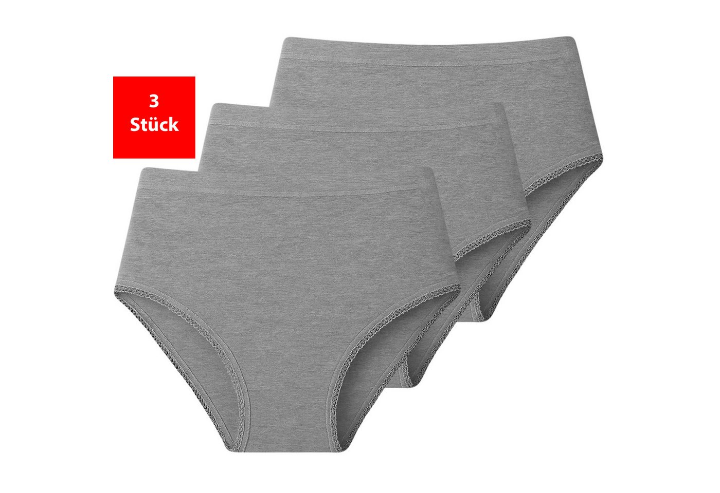 Fashionschmiede Taillenslip Damen Slip im 3 - 6er Pack Baumwolle Unterhose Schlüpfer Maxislip (Packung, 3-St., 3er Pack) 95 % Baumwolle · Elastisch · Bequem · Atmungsaktiv von Fashionschmiede