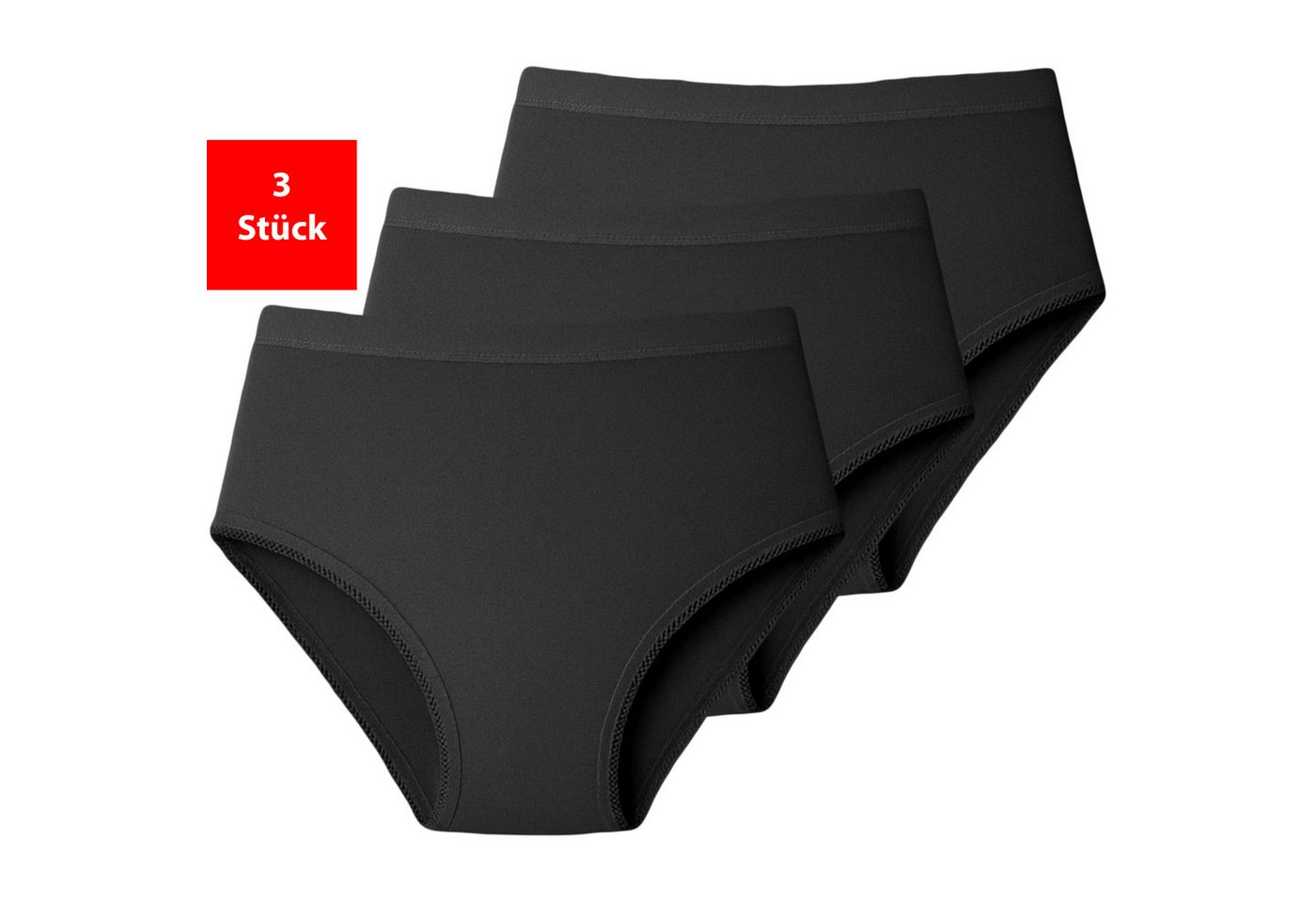 Fashionschmiede Taillenslip Damen Slip im 3 - 6er Pack Baumwolle Unterhose Schlüpfer Maxislip (Packung, 3-St., 3er Pack) 95 % Baumwolle · Elastisch · Bequem · Atmungsaktiv von Fashionschmiede