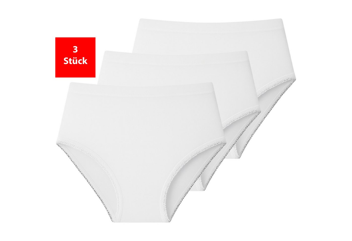 Fashionschmiede Taillenslip Damen Slip im 3 - 6er Pack Baumwolle Unterhose Schlüpfer Maxislip (Packung, 3-St., 3er Pack) 95 % Baumwolle · Elastisch · Bequem · Atmungsaktiv von Fashionschmiede