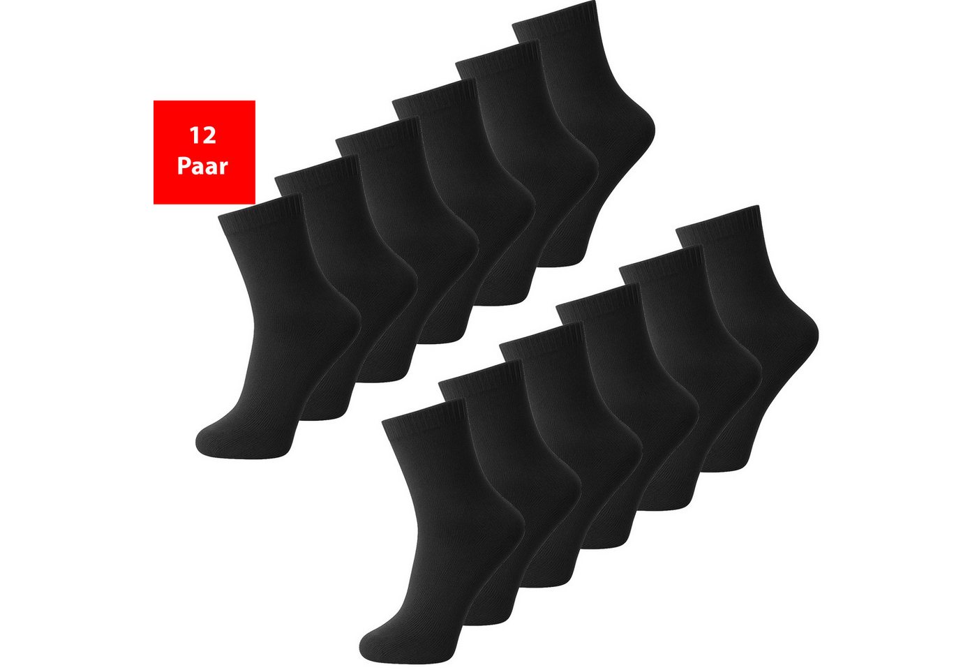 Fashionschmiede Thermosocken 6, 12 Paar Damen & Herren Thermo Socken mit Frottee (Spar-Set, 12-Paar) Wärmeisolierung durch Frottee – hält selbst bei Minusgraden warm von Fashionschmiede