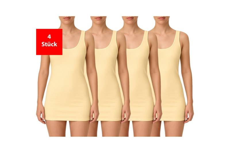 Fashionschmiede Unterhemd Damen Achseltop aus 100 % Baumwolle im praktischen 2er & 4er Pack (Packung, 4-St., 2er-Pack) Weiche Baumwollqualität im praktischen Mehrfach-Pack von Fashionschmiede