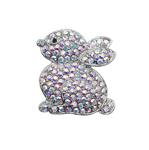 Faship Wunderschöne Kristall-Brosche mit niedlichem Hasen-Motiv, für Ostern, Strass, Strass Faship Wunderschöne Kristall-Brosche mit niedlichem Hasen-Motiv, für Ostern, Strass, Strass von Faship