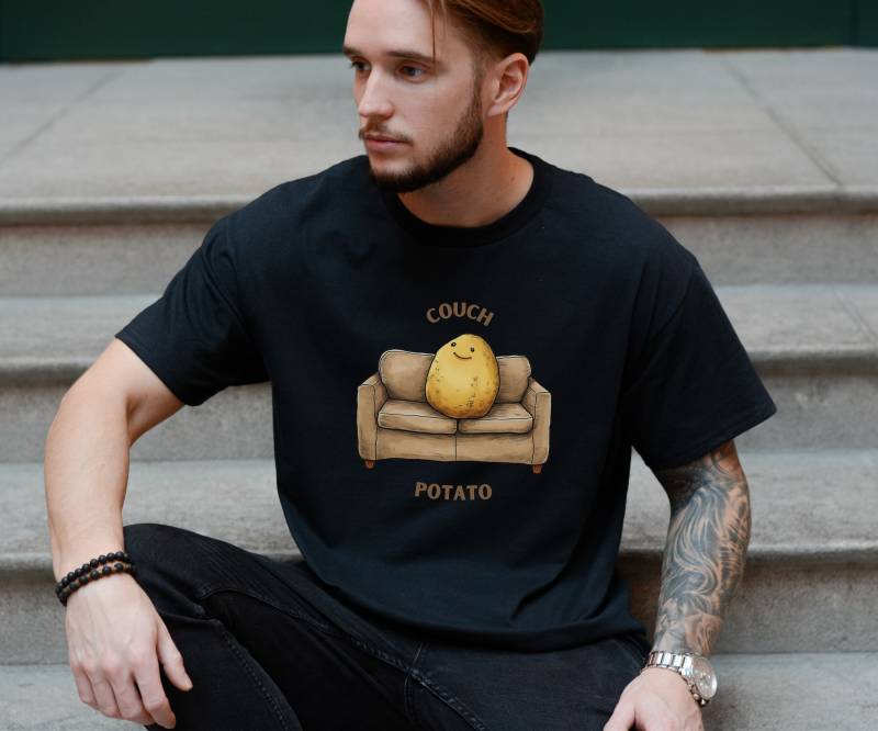 Couch Potato T-Shirt, Funny Shirt, Big Comfy Couch, Gift For Her, Friend Couch Potato T-Shirt, Funny Shirt, Big Comfy Couch, Gift For Her, Friend von Fashnip