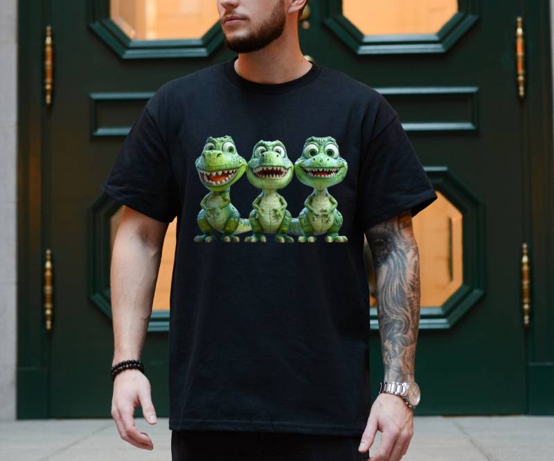 Dinosaurier T-Shirt, Dino Shirt, Geschenk Für Liebhaber, Shirt Mit Print, Cartoon Design Dinosaurier T-Shirt, Dino Shirt, Geschenk Für Liebhaber, Shirt Mit Print, Cartoon Design von Fashnip