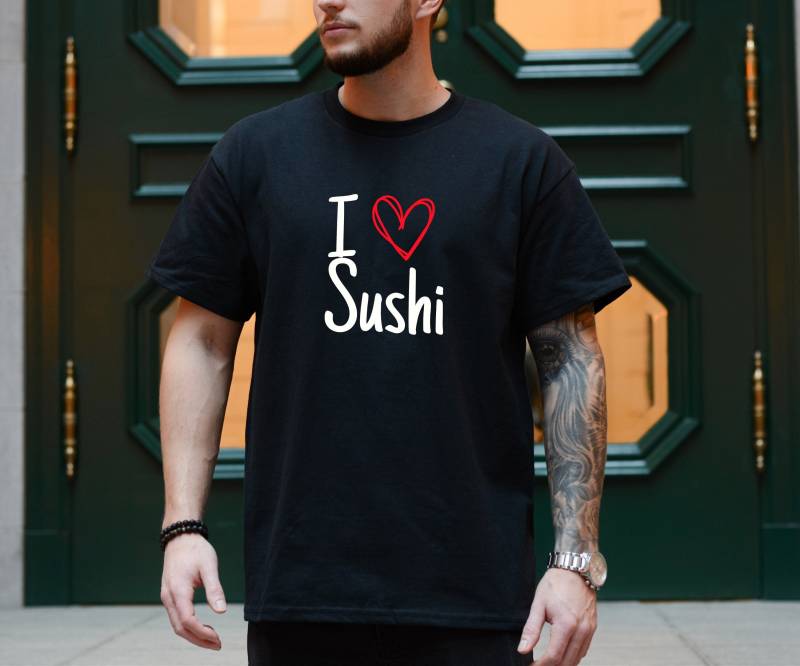 I Love Sushi Shirt, Sushi, Fish Lover Fashion, Japanese Kitchen Clothing, Gift Idea For Japanese, Asian Cusine Enthusiast, Japan Culutre I Love Sushi Shirt, Sushi, Fish Lover Fashion, Japanese Kitchen Clothing, Gift Idea For Japanese, Asian Cusine Enthusiast, Japan Culutre von Fashnip