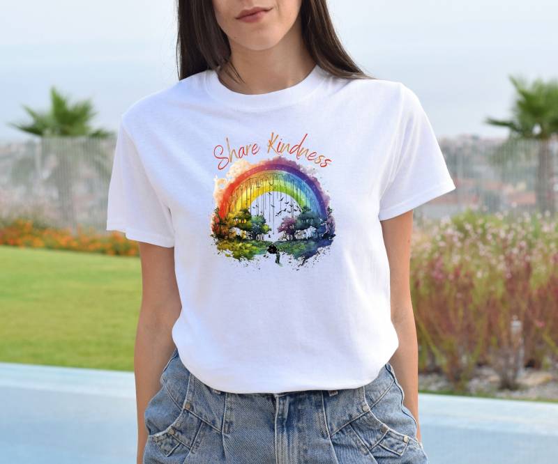 Rainbow Shirt, Kindness "Be Kind" Design | Inspirational, Gift For Her, Him Rainbow Shirt, Kindness "Be Kind" Design | Inspirational, Gift For Her, Him von Fashnip