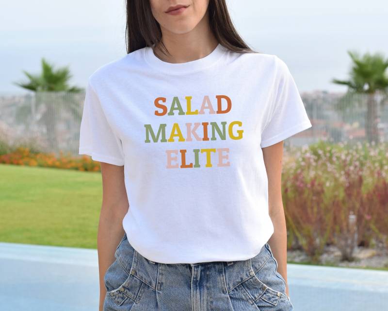 Salad Making Elite Shirt, Vegan Lifestyle, Clothing For Veggies, Circle Statement, Chef Clothing, Healthy Happy Lifestyle Salad Making Elite Shirt, Vegan Lifestyle, Clothing For Veggies, Circle Statement, Chef Clothing, Healthy Happy Lifestyle von Fashnip