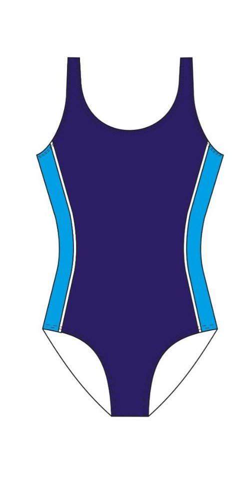 Fashy Badeanzug Mädchen Badeanzug marine/hellblau von Fashy