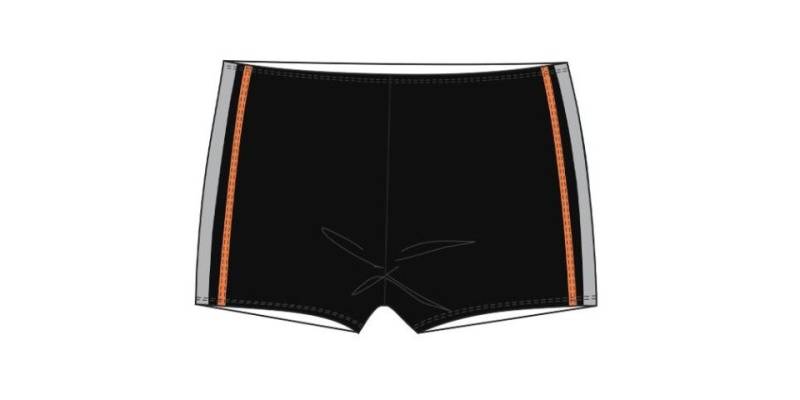 Fashy Boxer-Badehose Badehose Kinder Boxer schwarz grau orange von Fashy