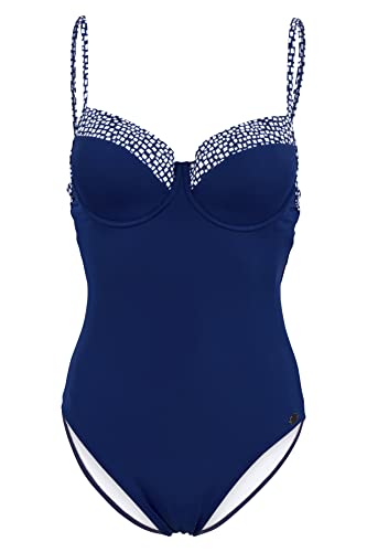 Fashy Damen Badenazug Badeanzug, blau, 44 von Fashy