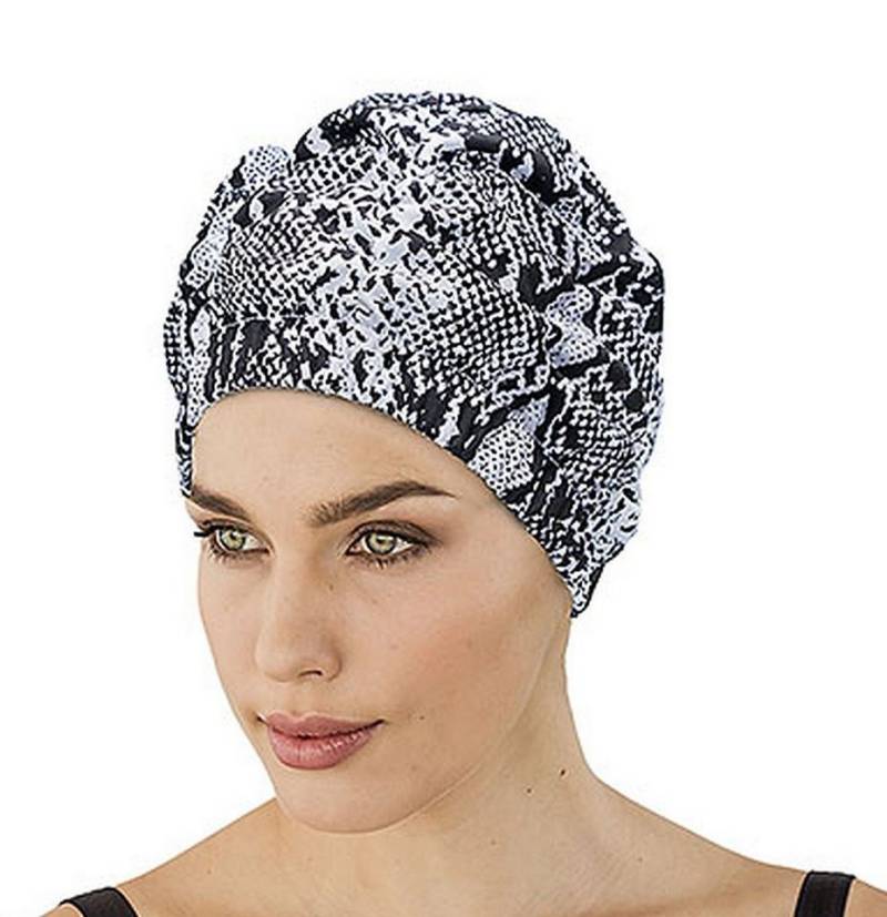 Fashy Duschhaube Duschhaube Schwarz Weiß Damen Showercap Fashy 3633-22 von Fashy