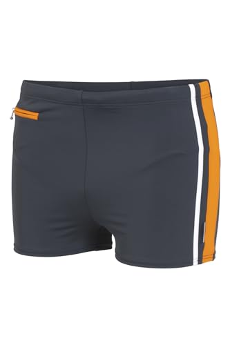 Fashy Herren Badehose, mit Reißverschlusstasche, grau von Fashy